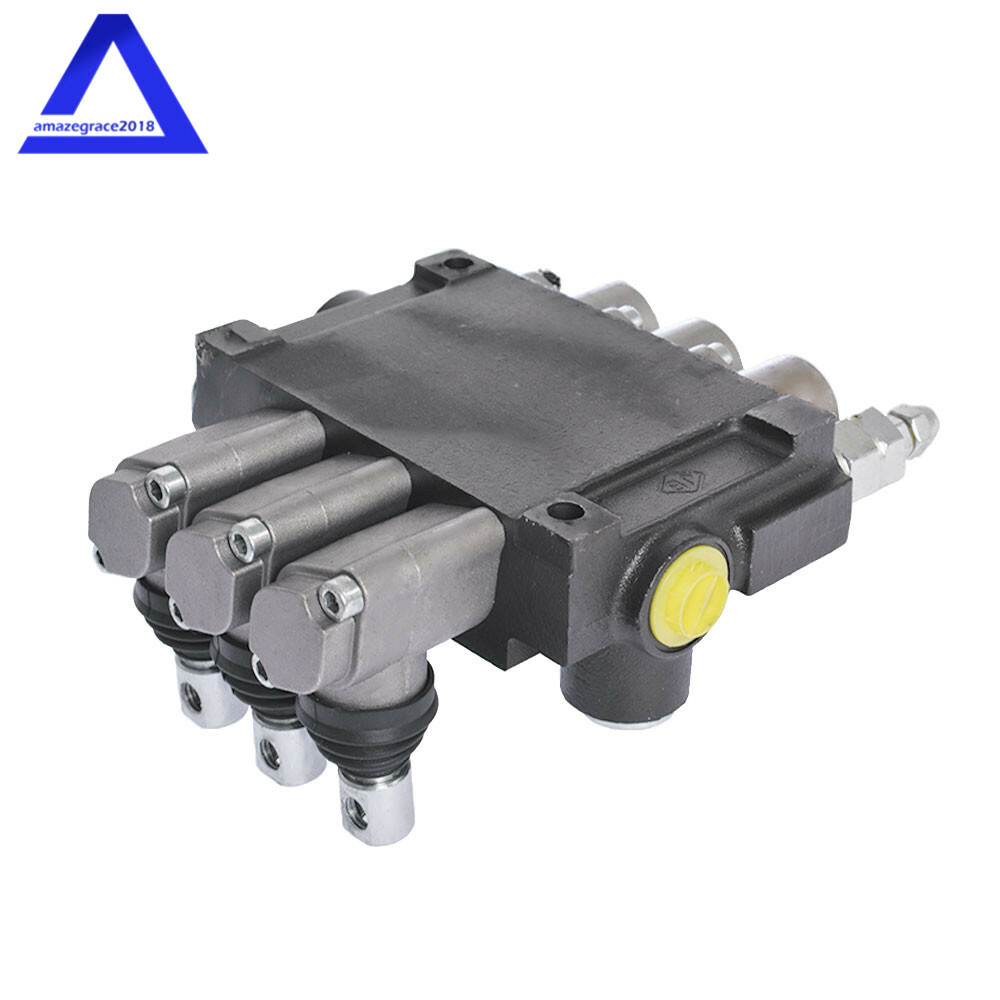 3 Spool Hydraulic Control Valve Double Acting 13 GPM 3600 PSI SAE Ports
