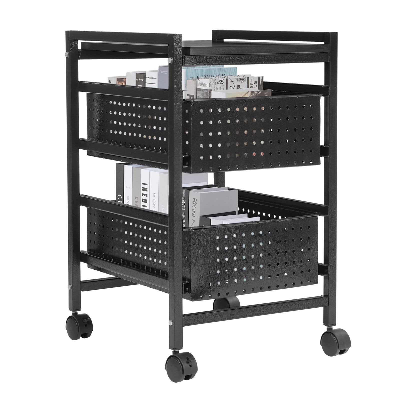 Modern File Storage Drawer Carts File Storage Organizer On Wheels For Bedroom