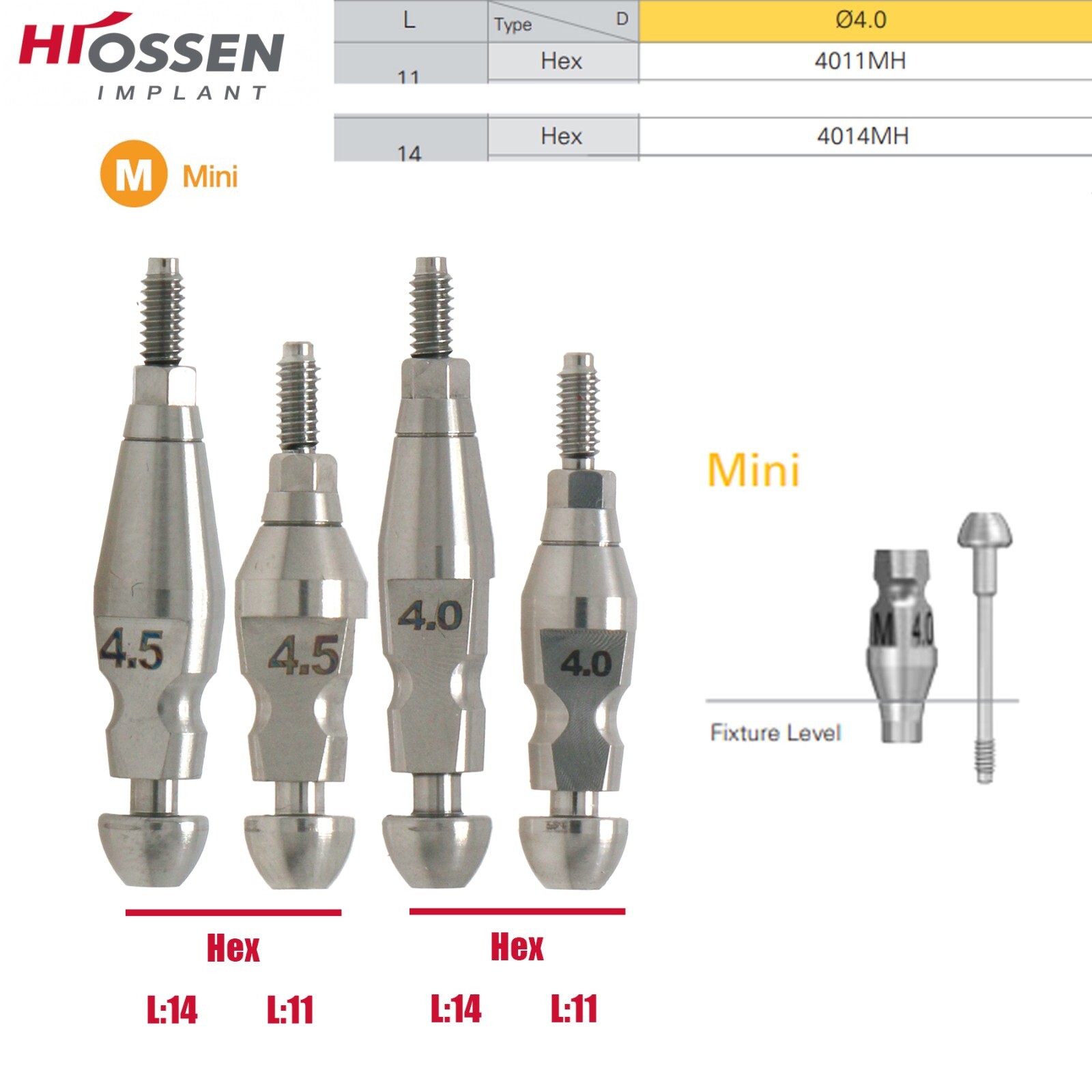 Transfer Impression Closed & Open Analog Regular/Mini for Osstem Hiossen Implant
