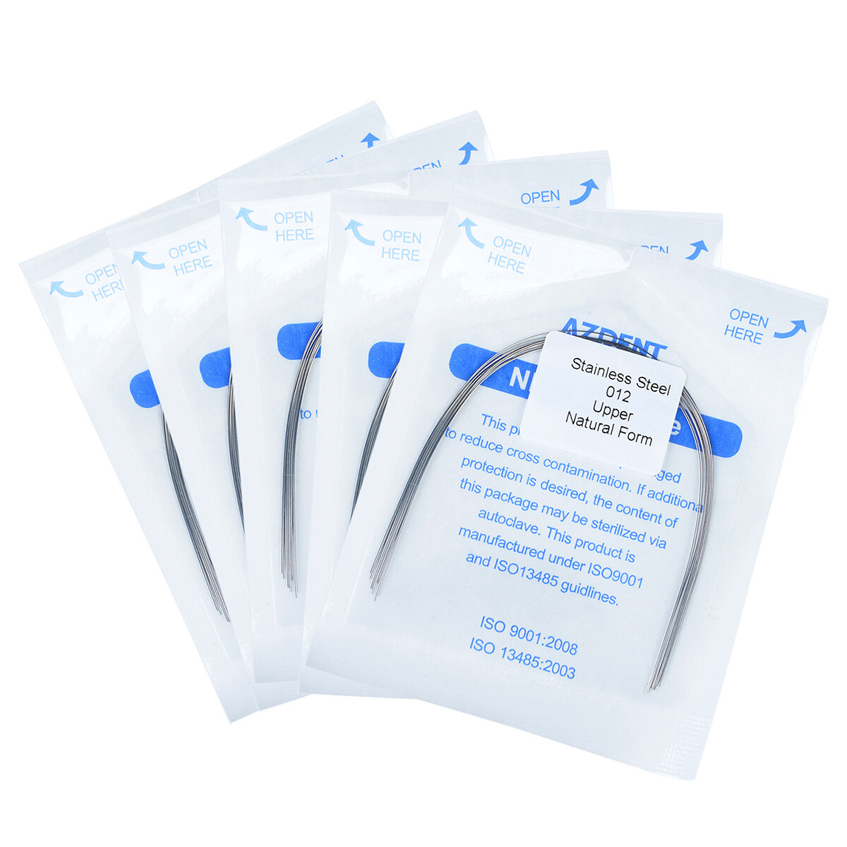 Dental Ortho Stainless Steel Round Arch Wire Natural 12/14/16/18/20 Upper/Lower