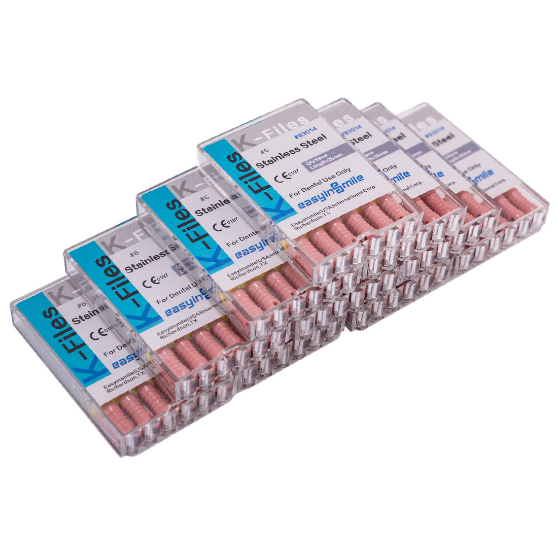 Dental Endo Root Canal File K-files Stainless Steel #6#8#10 Hand Files 60Pc 25MM