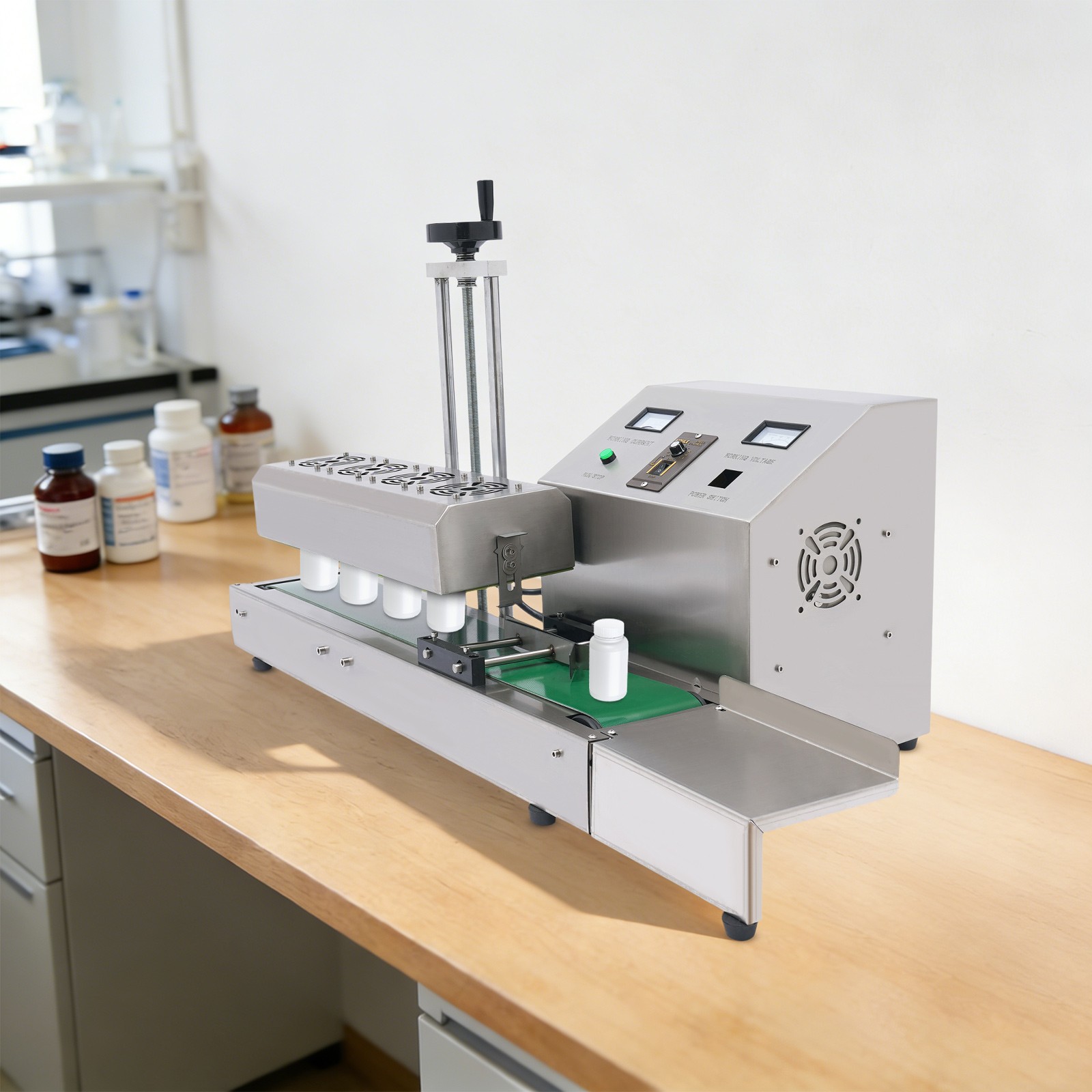 1800W Continuous Induction Sealer 10-30 Pcs/Min Auto Bottle Cap Sealing Machine