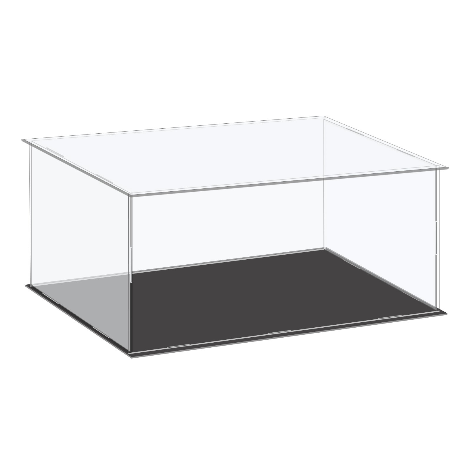 Acrylic Display Case Plastic Box Cube Storage Box Clear 36x21x15.5cm