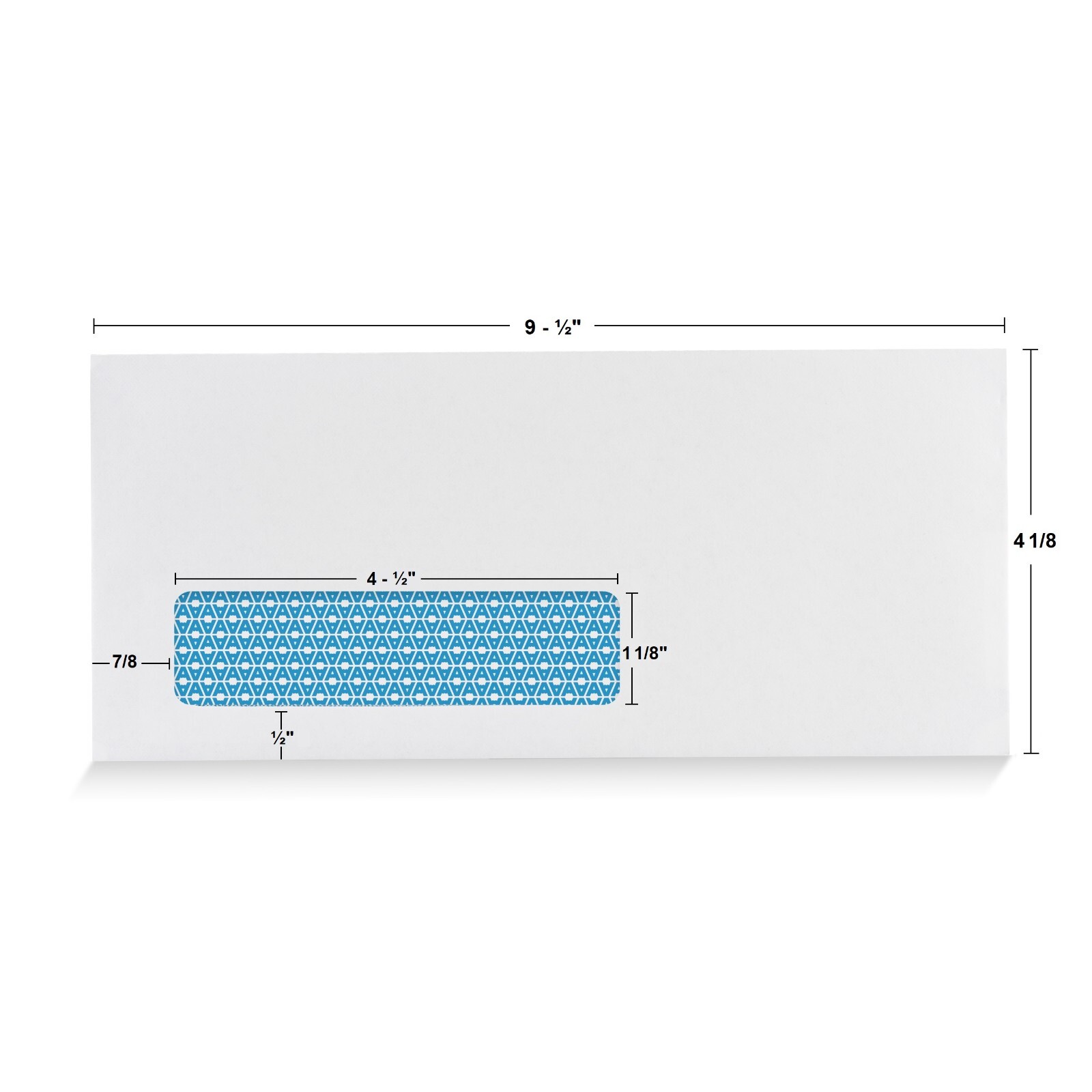 2500 #10 Single Left Window Security Envelopes, Gummed Closure (35310-2500)