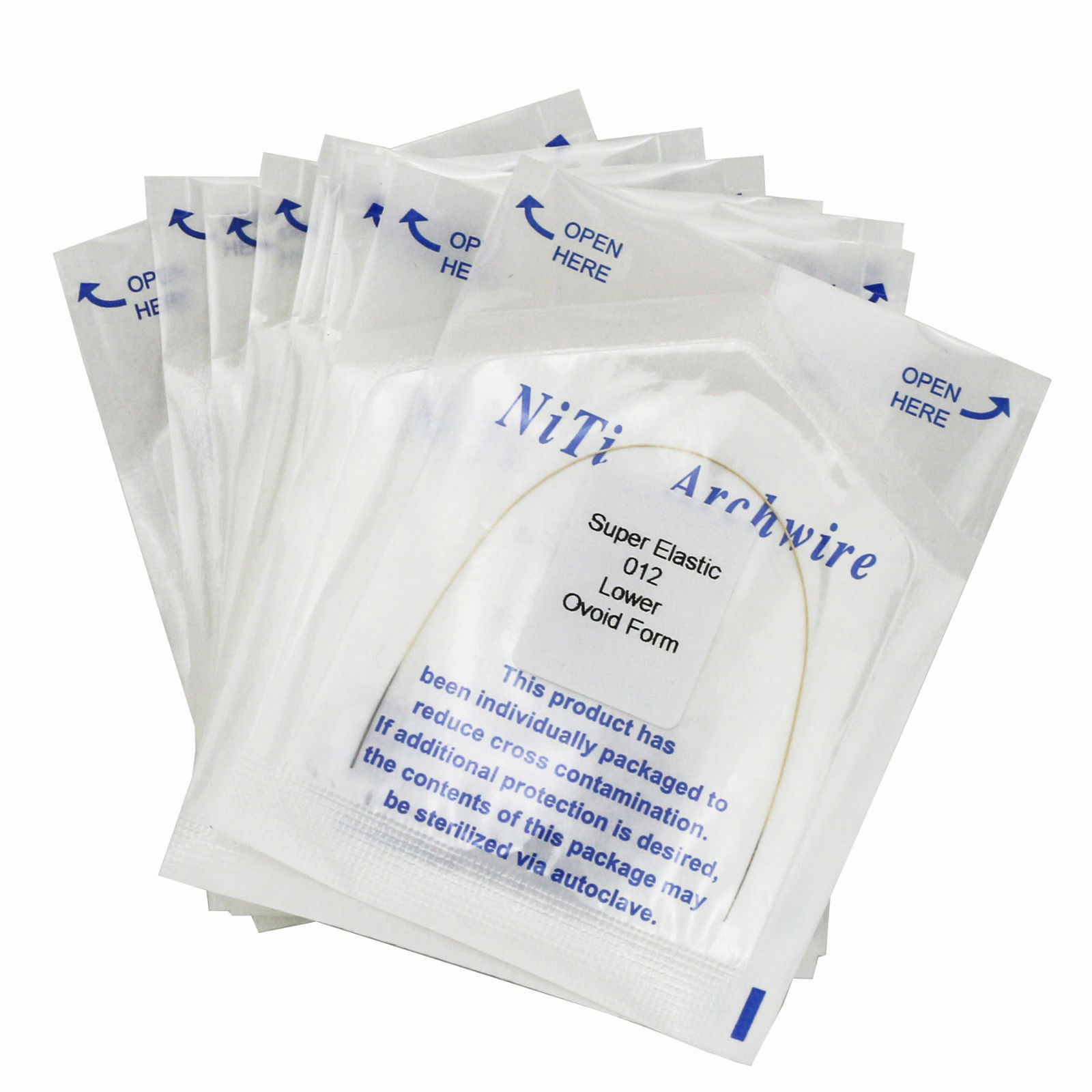40 Pcs Dental Color Coated Niti Arch Wire Round Super Elastic Upper/Lower