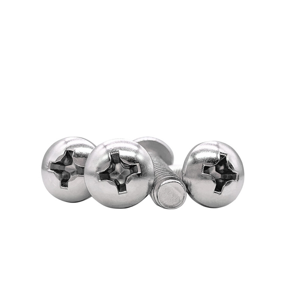 M2 M2.5 M3 M3.5 M4 304 Stainless Steel Phillips Cross Pan Head Machine Screws