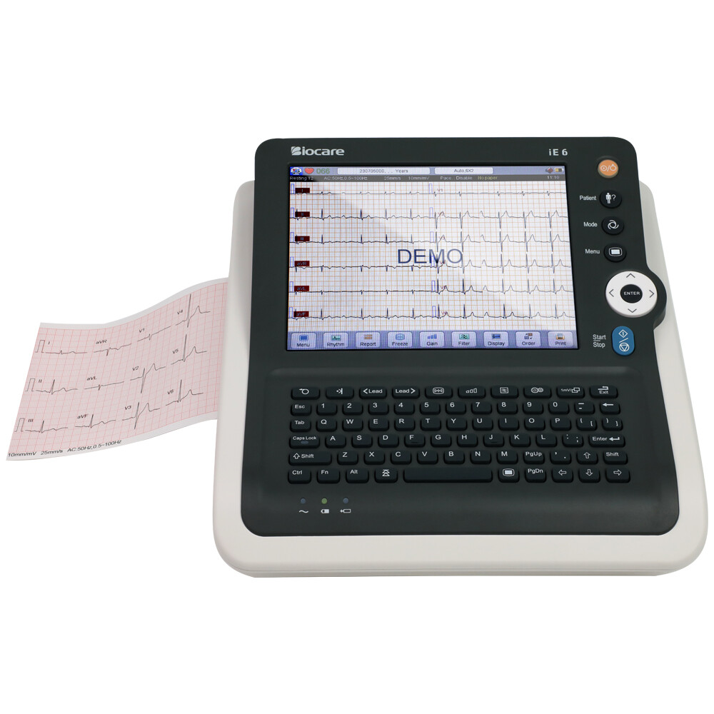IE6 12-Lead 6-Channel ECG EKG Machine Electrocardiograph with Interpretations US