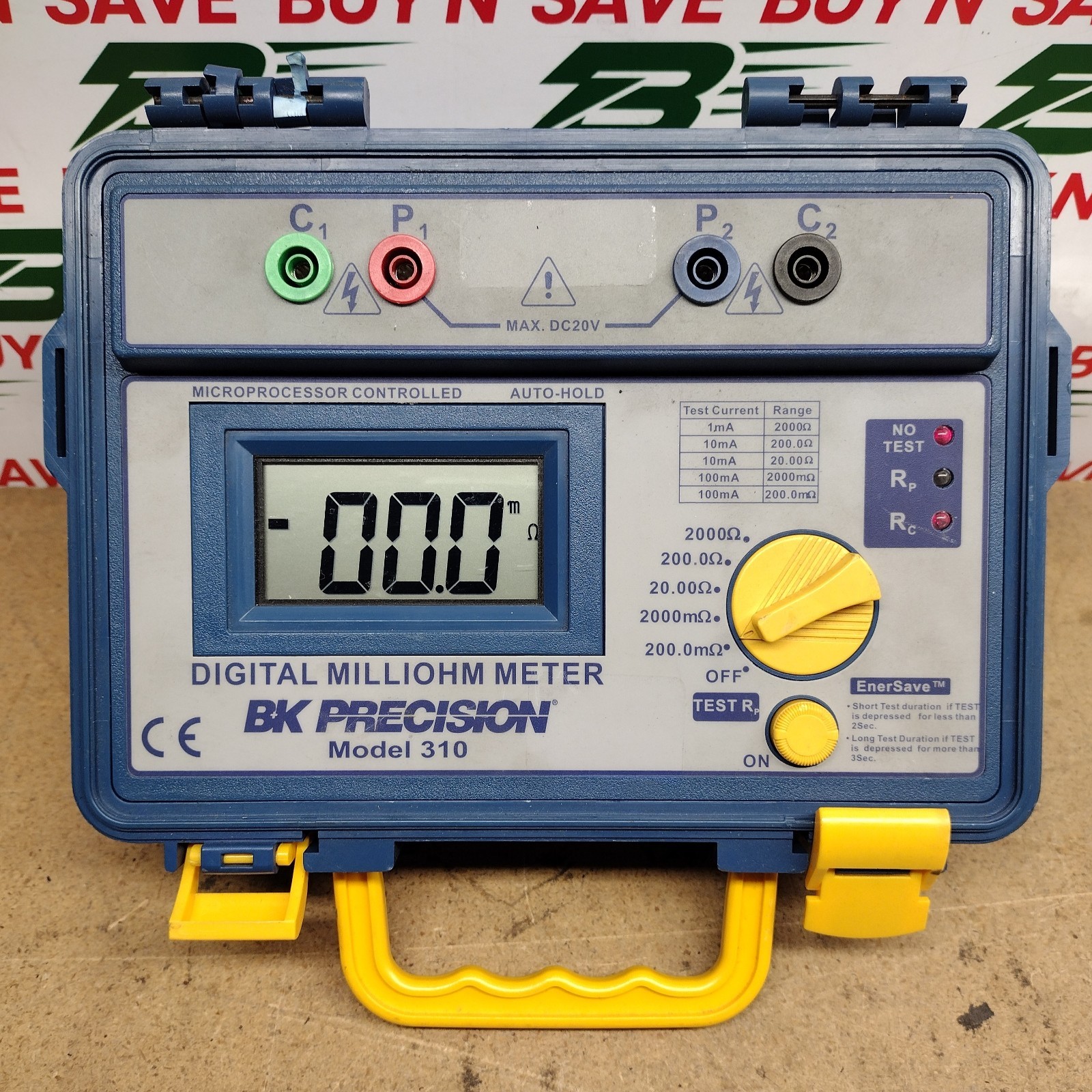 B&K PRECISION 310 Digital Milli-Ohm Meter -No Top Closure/Lid, No Cables- Parts