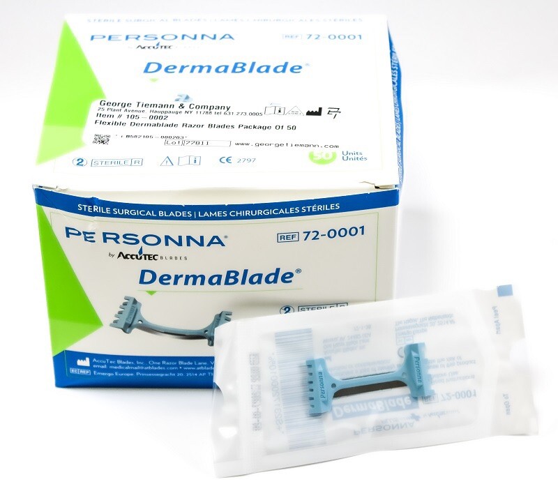 AccuThrive AccuTec Derma Blade (50pc Box) Biopsy Razor Shave Instrument 72-0001