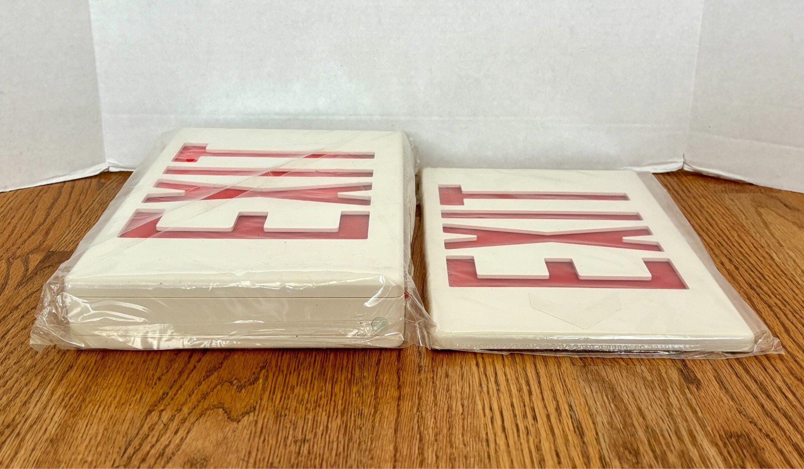 LED Emergency Exit Light Sign Fixture UL Listed Red Letter Double Face NOB