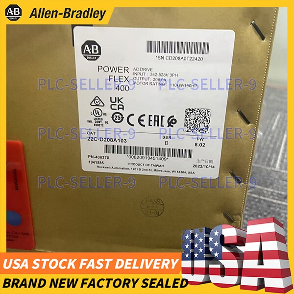 22C-D208A103 PowerFlex 400- 110 kW (150 HP) AC Drive New Sealed Allen-Bradley