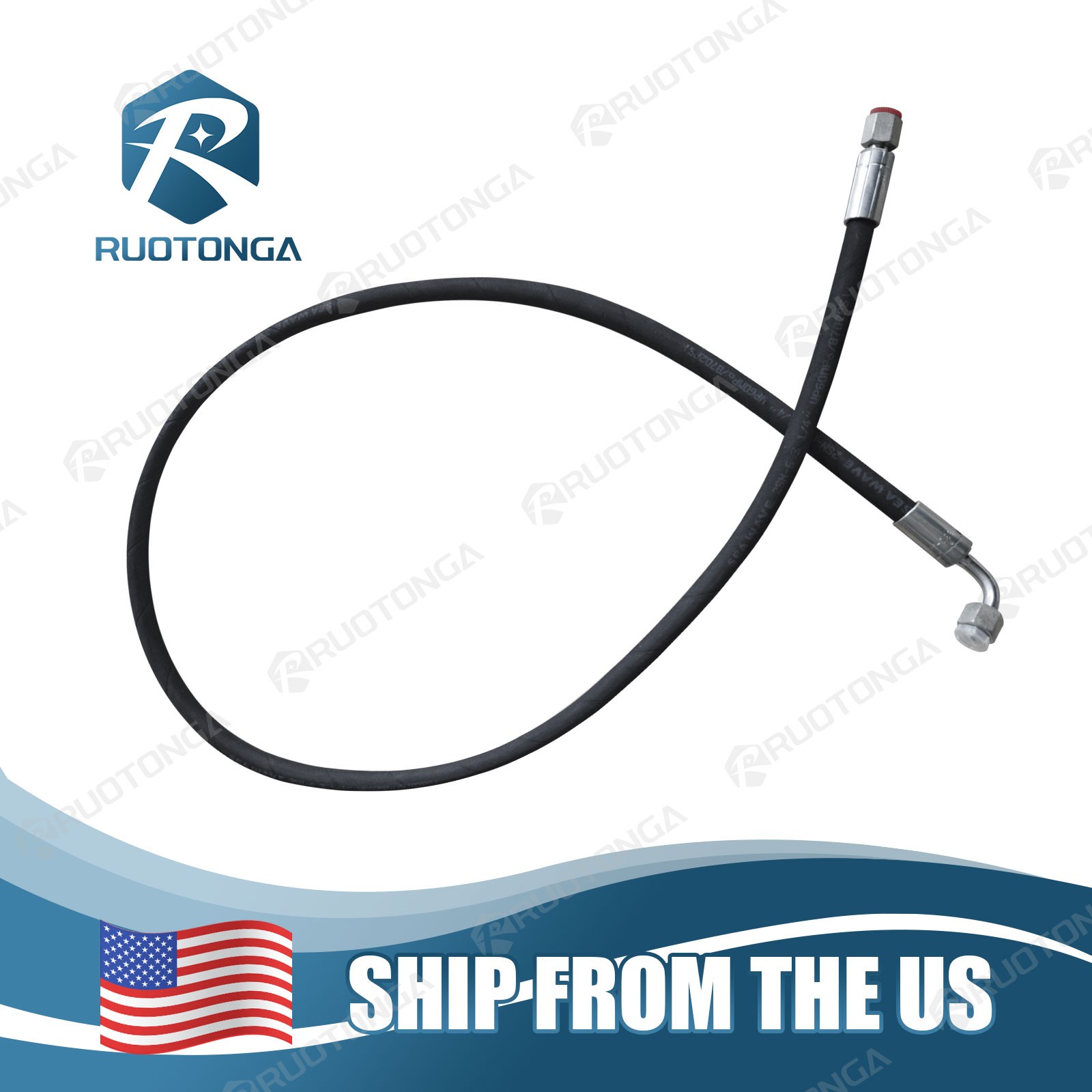 Agt Miva Chinese Mini Excavator Hydraulic Hose M14x1.5 X 60″ One End 90° One Str