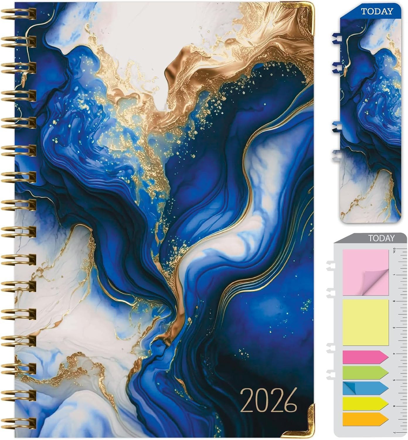 HARDCOVER 2026 Planner, 5.5″x8″: 14 Months (November 2025 – December 2026), Dail