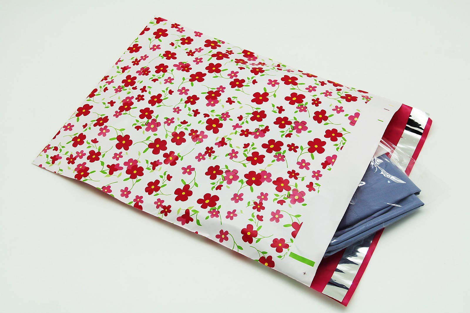 500 10×13 Pink Flowers Designer Poly Mailers Envelopes Boutique Custom Bags