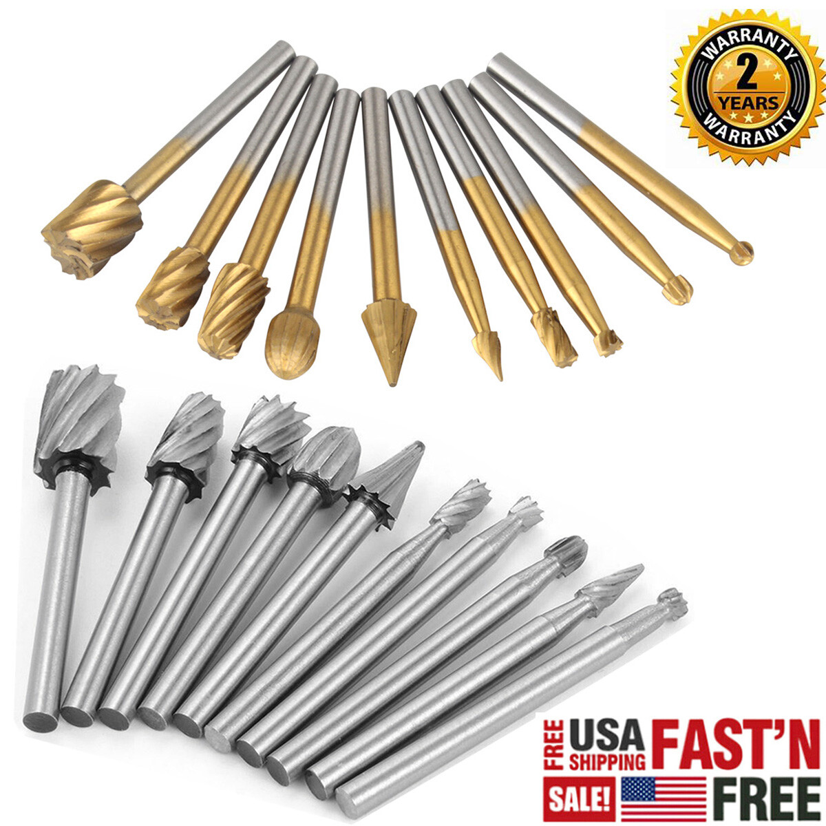 Tungsten Carbide Burr Bit Set For Dremel Rotary Tool Cutting Carving Routing Bur