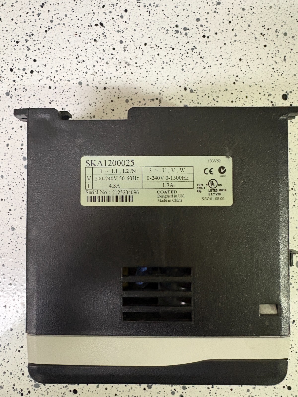 Control Techniques Commander SK SKA1200025 Variable Frequency AC Drive Emerson