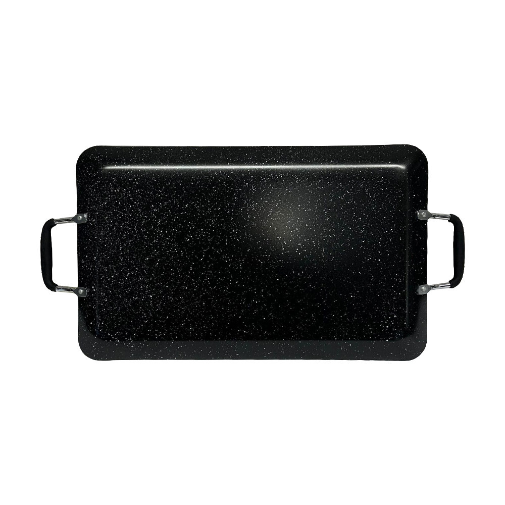 19» x 11-1/2» Heavy Gauge Aluminum Non-Stick Double Griddle Cooking Pan Cook