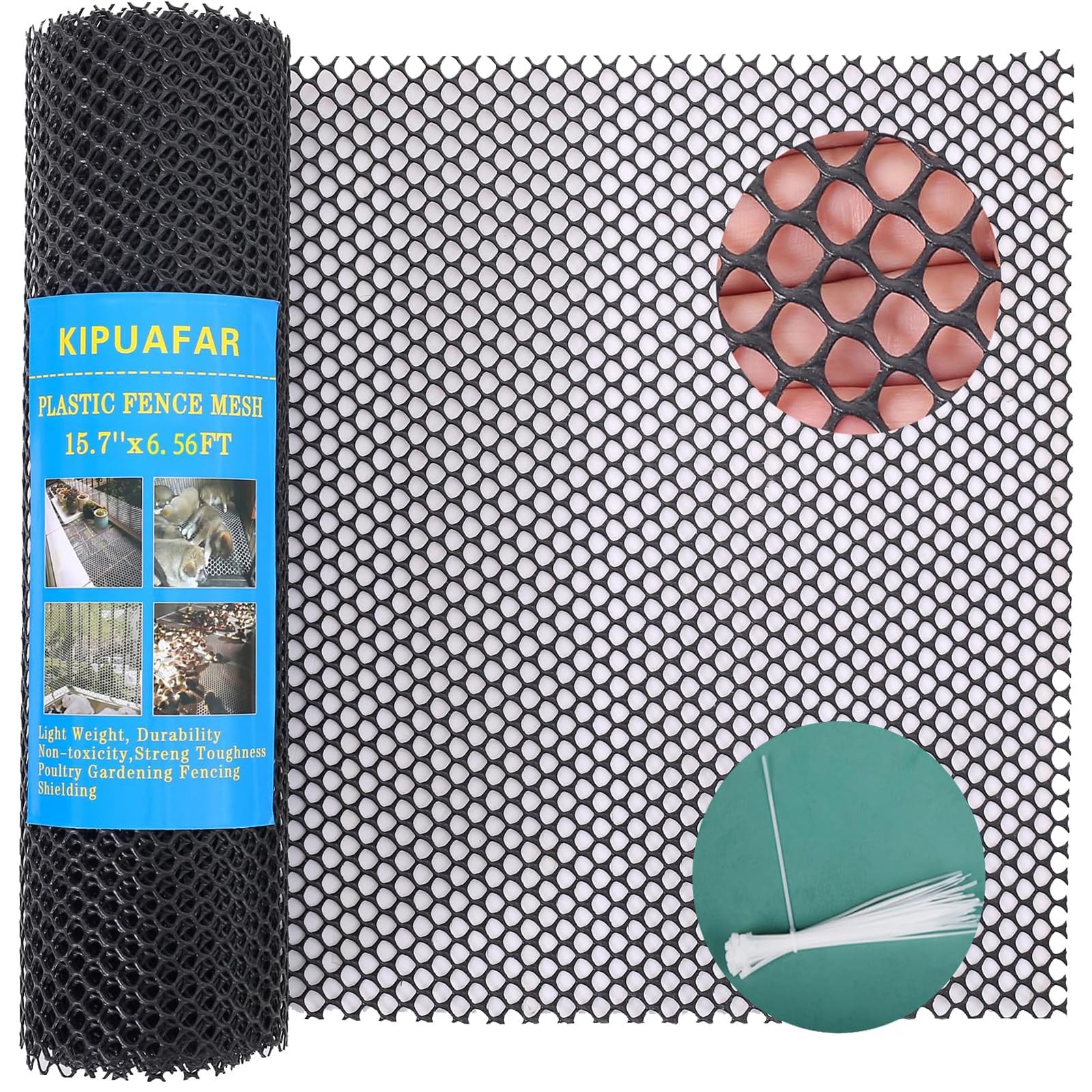 Pet Proof Barrier Net Black Plastic Chicken Wire Mesh Fencing